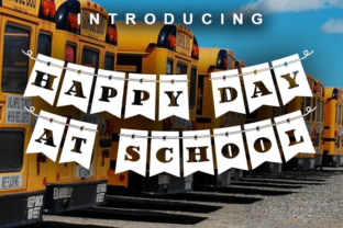 Happy Day at School: A Playful Typeface for Editorial Design