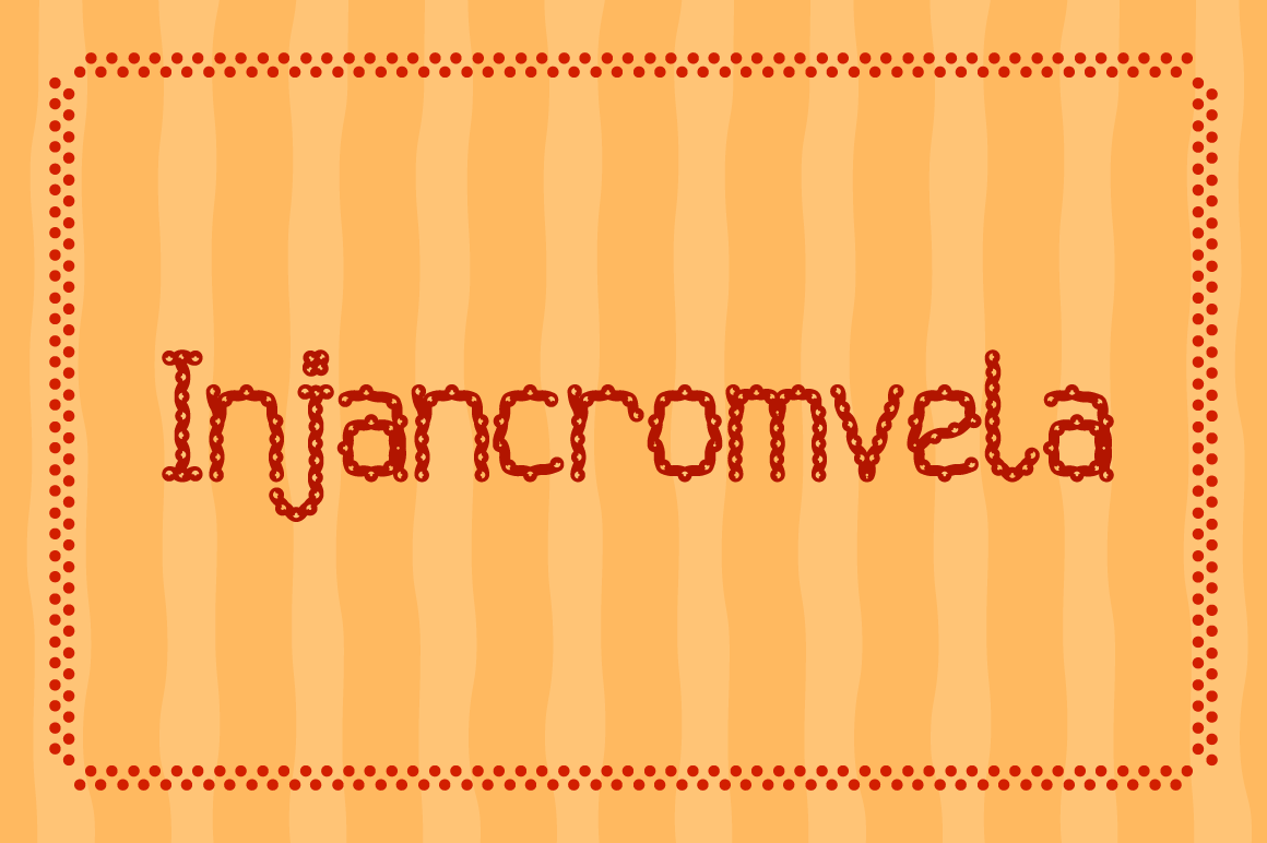 Injancromvela: A Knitted Font for Authentic Branding